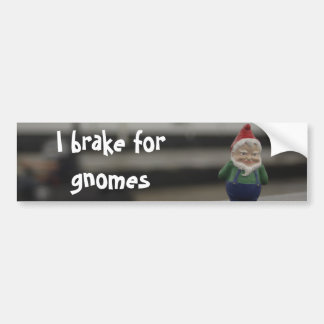 Jag bromsar för Gnomes Bildekal