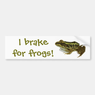 Jag bromsar för grodor! bildekal