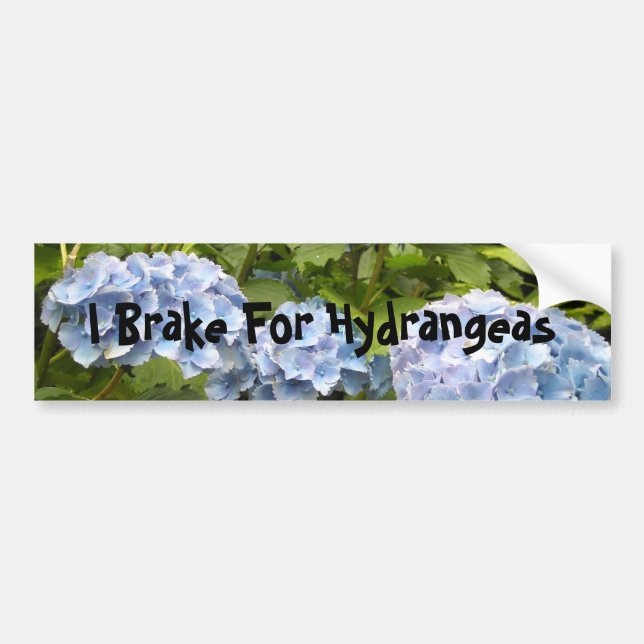 Jag bromsar för Hydrangeas Bildekal (Framsidan)
