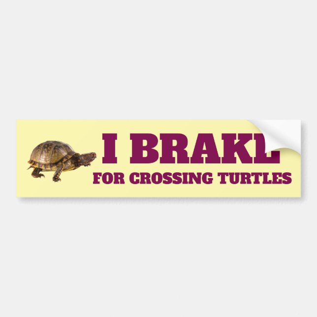 Jag bromsar för korsning av vinylpålägg bildekal (Framsidan)