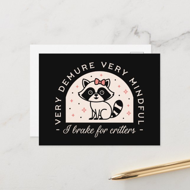 Jag bromsar för kritiker. vykort (Fram/Back In Situ)