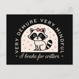 Jag bromsar för kritiker. vykort