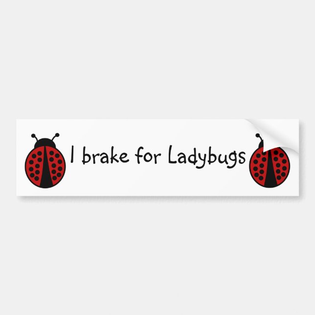 Jag bromsar för Ladybugs Bildekal (Framsidan)