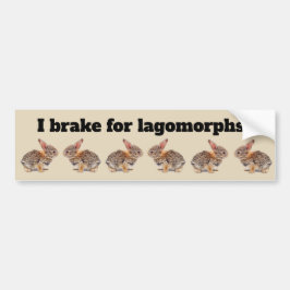 Jag bromsar för Lagomorphskanin Bildekal