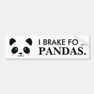 Jag bromsar för Pandas Bildekal
