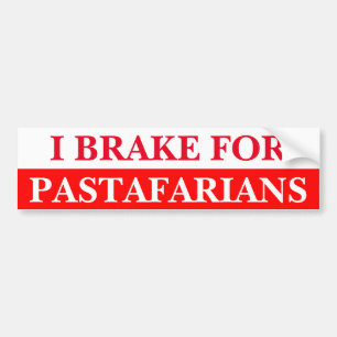 Jag bromsar för Pastafarians Bildekal