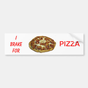 Jag bromsar för Pizzabildekal Bildekal