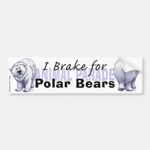 Jag bromsar för Polar Bears Bildekal