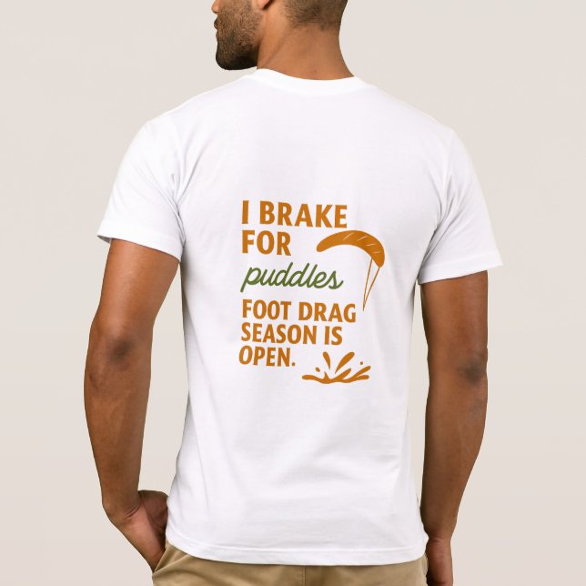 Jag bromsar för puddlar t shirt (Baksida)