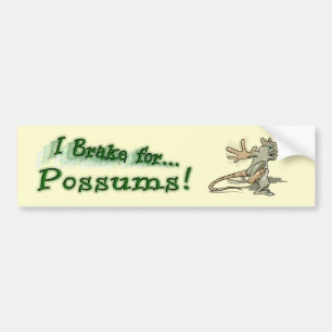 Jag bromsar för pungråttor! bildekal