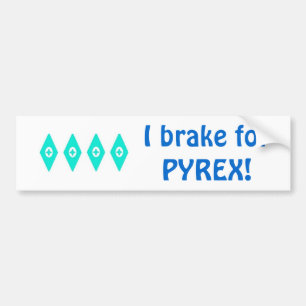 Jag bromsar för Pyrex (ögamönster) Bildekal