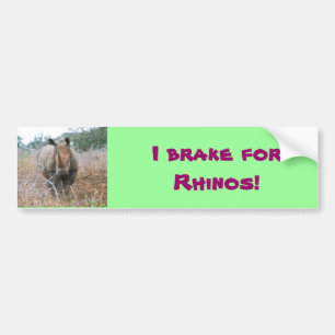 Jag bromsar för Rhinosbildekal Bildekal