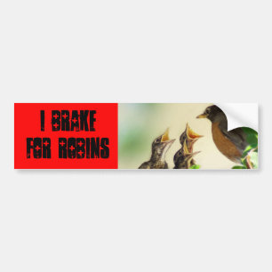 Jag bromsar för Robins Bildekal