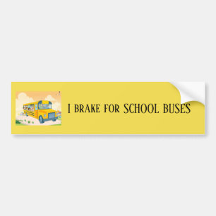 Jag bromsar för skolbussar bildekal