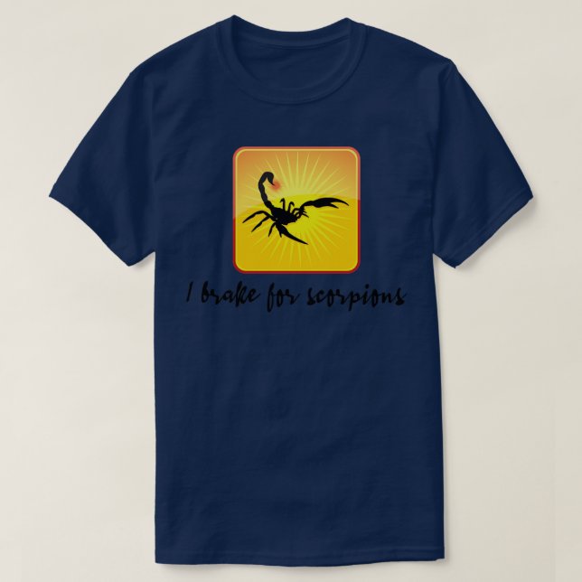 Jag bromsar för skorpioner t shirt (Design framsida)