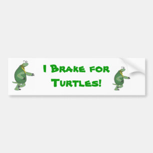 Jag bromsar för Turtles Bumper Sticker Bildekal