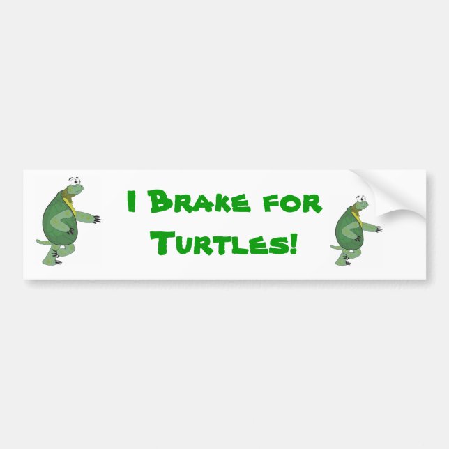 Jag bromsar för Turtles Bumper Sticker Bildekal (Framsidan)