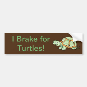 Jag bromsar för Turtles Bumper Sticker Bildekal