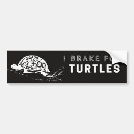 Jag bromsar för Turtles Bumper Sticker Cute and Ro Bildekal