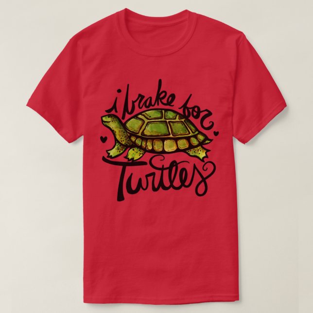 Jag bromsar för Turtles T Shirt (Design framsida)