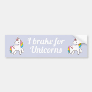 Jag bromsar för unicorns bildekal