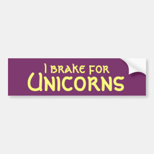 Jag bromsar för Unicornsbildekal Bildekal