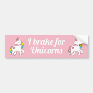 Jag bromsar för unicornsbildekal bildekal