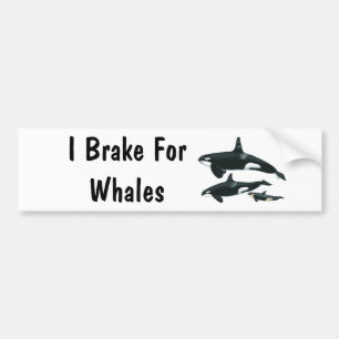Jag bromsar för val bildekal
