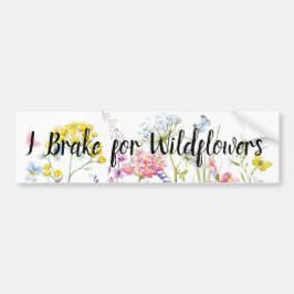 Jag bromsar för vildblommar bildekal