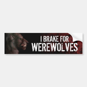 Jag bromsar för Werewolvesbildekal Bildekal