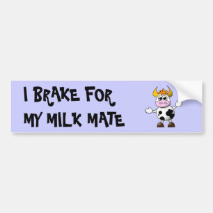 Jag bromsar min Milkmate Bildekal
