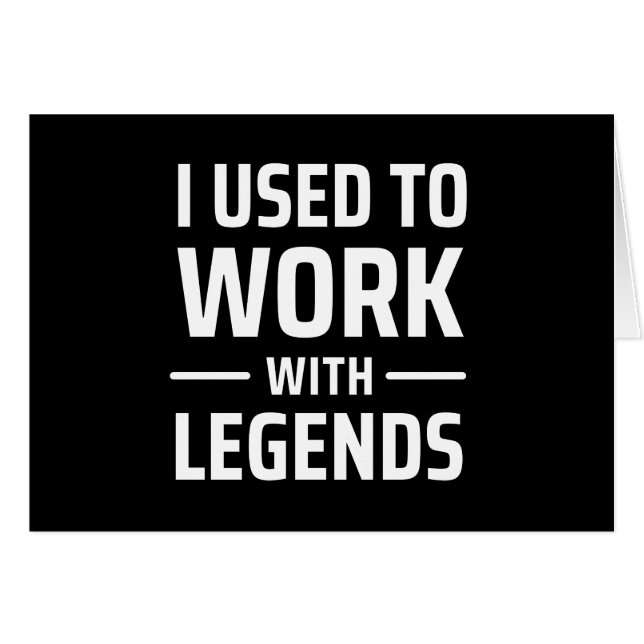 Jag brukade arbeta med förklaringar hälsningskort (Framsidan Horizontal)