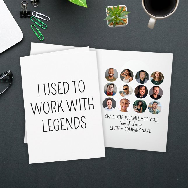 Jag brukade arbeta med legends 12-medarbetarfoto kort (I Used To Work With Legends 12 Coworker Photo Card
)