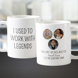 Jag brukade arbeta med legends 3-medarbetarfoto kaffemugg