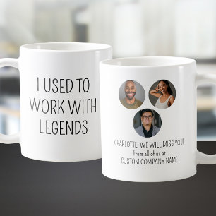 Jag brukade arbeta med legends 3-medarbetarfoto kaffemugg