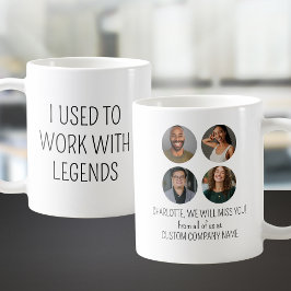 Jag brukade arbeta med legends 4-medarbetarfoto kaffemugg