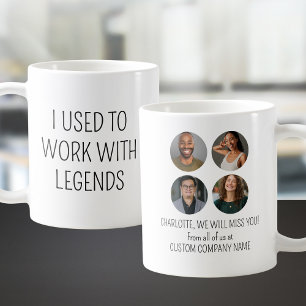 Jag brukade arbeta med legends 4-medarbetarfoto kaffemugg