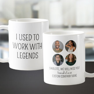 Jag brukade arbeta med legends 4-medarbetarfoto kaffemugg