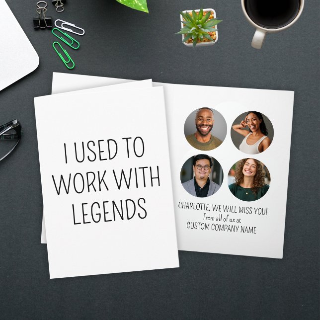 Jag brukade arbeta med legends 4-medarbetarfoto kort (I Used To Work With Legends 4 Coworker Photo Card
)