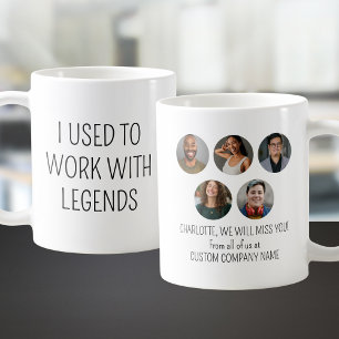 Jag brukade arbeta med legends 5-medarbetarfoto kaffemugg