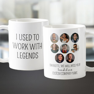 Jag brukade arbeta med legends 8-medarbetarfoto kaffemugg