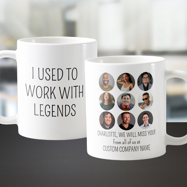 Jag brukade arbeta med legends 9-kopparfoto kaffemugg (I Used To Work With Legends 9 Coworker Photo Coffee Mug
)