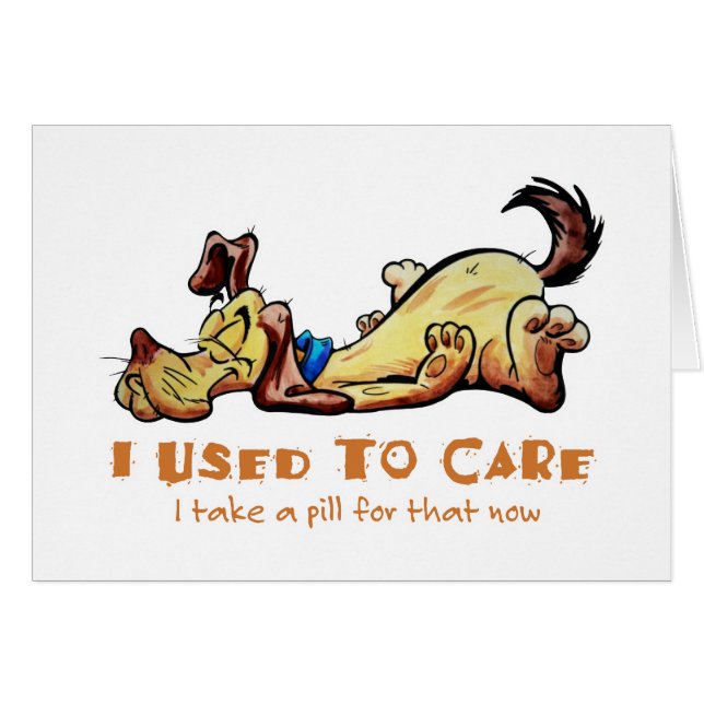 Jag brukade bry mig hälsningskort (Framsidan Horizontal)