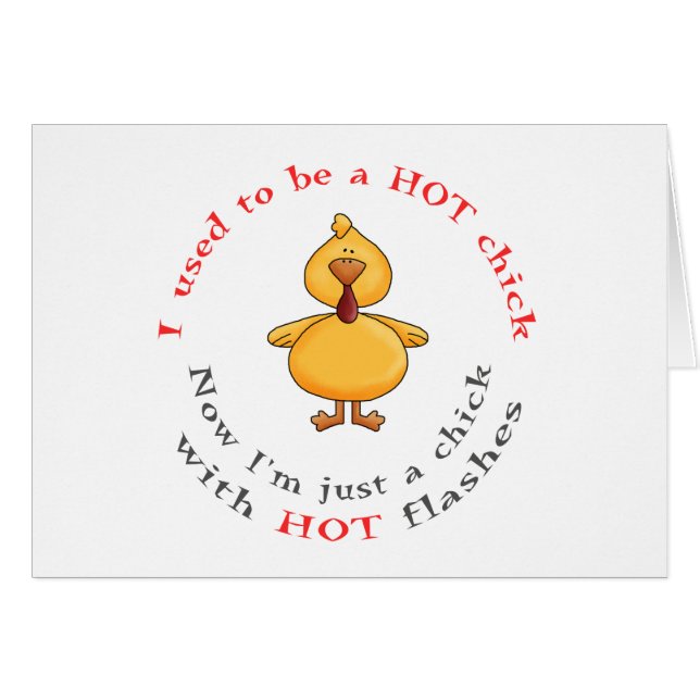 Jag brukade vara en Hett Chick Hälsningskort (Framsidan Horizontal)