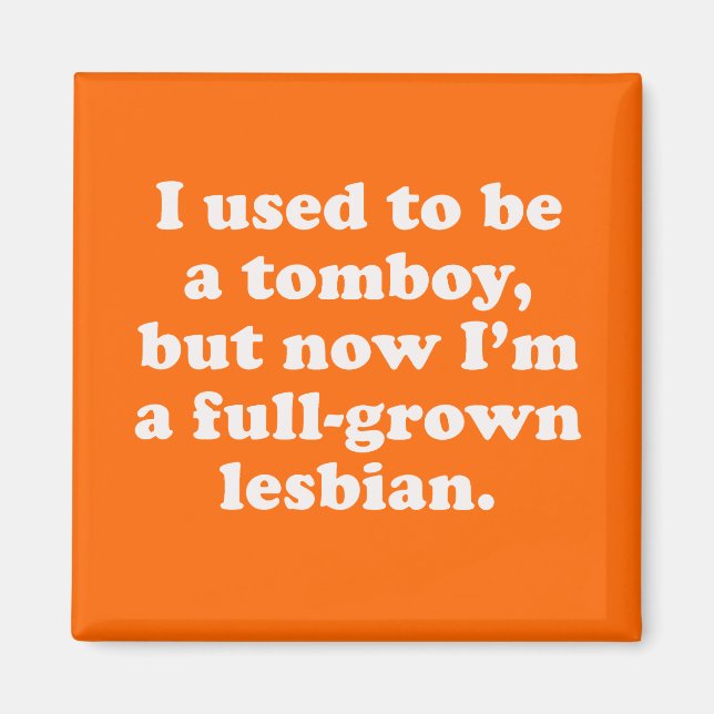 Jag brukade vara en tomboy magnet (Framsidan)