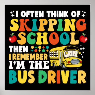 Jag brukar ofta åka Tänka till Buss-chauffören i s Poster