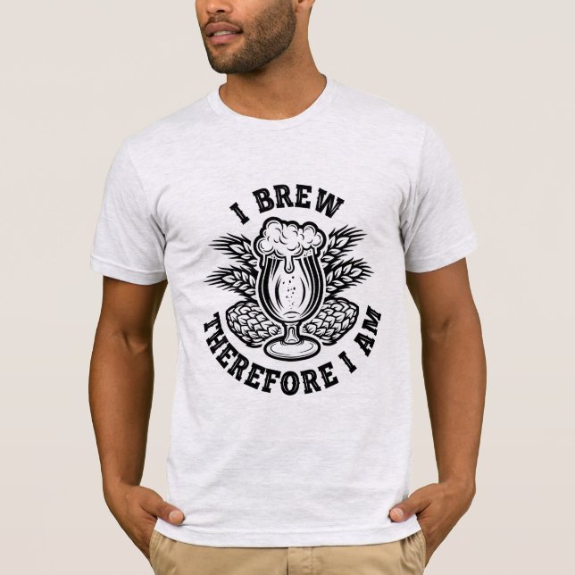 Jag brygger alltså är jag t shirt (Framsida)