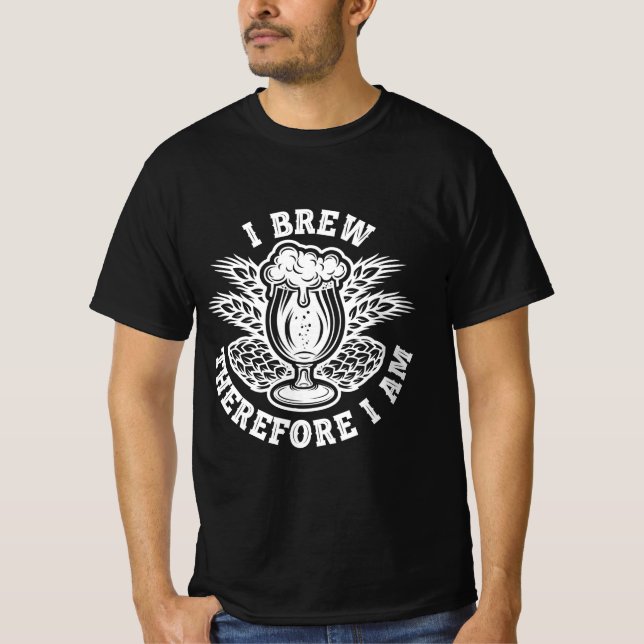 Jag brygger alltså är jag t shirt (Framsida)
