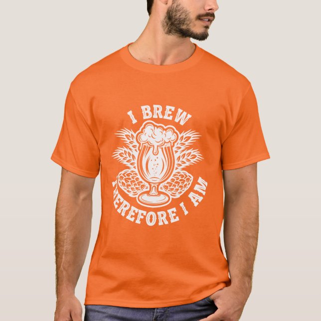 Jag brygger alltså är jag t shirt (Framsida)