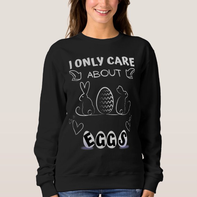 Jag bryr mig bara om ägg t shirt (Framsida)